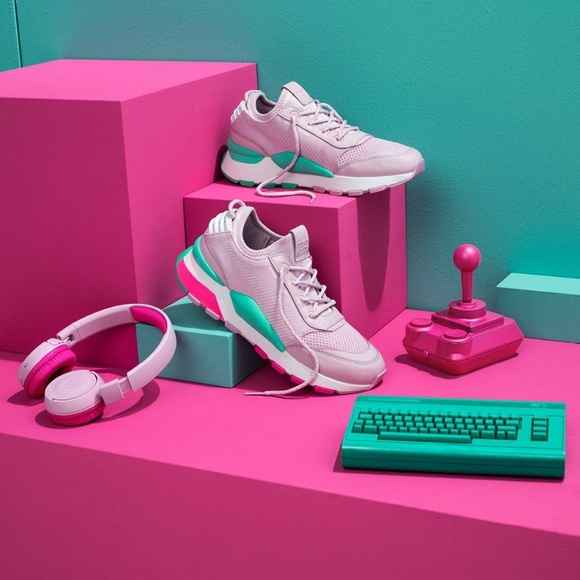 WOMEN'S PUMA RS-0 PLAY CASUAL SHOES PINK - Picture 7 of 8